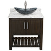 30-inch Bath Vanity w/ Café Mocha Quartz Counter, Sink & Faucet - NOBV-30CM-6001BN-324G116