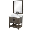 30-inch Bath Vanity w/ Café Mocha Quartz Counter, Sink & Faucet - NOBV-30CM-6001BN-01141136