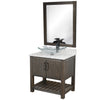 30-inch Bath Vanity w/ Café Mocha Quartz Counter, Sink & Faucet - NOBV-30CM-6001ORB-317C136