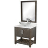 30-inch Bath Vanity w/ Café Mocha Quartz Counter, Sink & Faucet - NOBV-30CM-6001BN-324C136