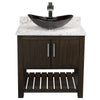 30-inch Bath Vanity w/ Café Mocha Quartz Counter, Sink & Faucet - NOBV-30CM-6001BN-0088031-136