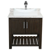 30-inch Bath Vanity w/ Café Mocha Quartz Counter, Sink & Faucet - NOBV-30CM-6001BN-01141136