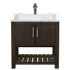 30-inch Bath Vanity w/ Café Mocha Quartz Counter, Sink & Faucet - NOBV-30CM-6001BN-01141136
