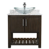 30-inch Bath Vanity w/ Café Mocha Quartz Counter, Sink & Faucet - NOBV-30CM-6001BN-317C136
