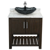 30-inch Bath Vanity w/ Café Mocha Quartz Counter, Sink & Faucet - NOBV-30CM-6001BN-317G136