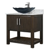 30-inch Bath Vanity w/ Café Mocha Quartz Counter, Sink & Faucet - NOBV-30CM-6001BN-317G136