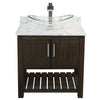 30-inch Bath Vanity w/ Café Mocha Quartz Counter, Sink & Faucet - NOBV-30CM-6001BN-324C136