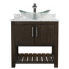 30-inch Bath Vanity w/ Café Mocha Quartz Counter, Sink & Faucet - NOBV-30CM-6001BN-324C136