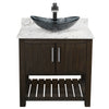 30-inch Bath Vanity w/ Café Mocha Quartz Counter, Sink & Faucet - NOBV-30CM-6001BN-324G136