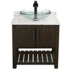 30-inch Bath Vanity w/ Café Mocha Quartz Counter, Sink & Faucet - NOBV-30CM-6001ORB-317C136