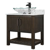 30-inch Bath Vanity w/ Café Mocha Quartz Counter, Sink & Faucet - NOBV-30CM-6001ORB-317C136