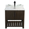 30-inch Bath Vanity w/ Café Mocha Quartz Counter, Sink & Faucet - NOBV-30CM-6001ORB-324C136
