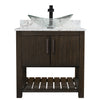 30-inch Bath Vanity w/ Café Mocha Quartz Counter, Sink & Faucet - NOBV-30CM-6001ORB-324C136