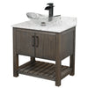 30-inch Bath Vanity w/ Café Mocha Quartz Counter, Sink & Faucet - NOBV-30CM-6001ORB-324C136