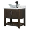 30-inch Bath Vanity w/ Café Mocha Quartz Counter, Sink & Faucet - NOBV-30CM-6001ORB-324C136