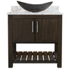 30-inch Bath Vanity with Café Mocha Quartz Counter and Sink - NOBV-30CM-6001-0088031