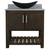 30-inch Bath Vanity with Storm Grey Quartz Counter and Sink - NOBV-30CM-280-G012-8031