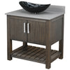 30-inch Bath Vanity with Storm Grey Quartz Counter and Sink - NOBV-30CM-280-G012-8031