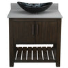 30-inch Bath Vanity with Storm Grey Quartz Counter and Sink - NOBV-30CM-280-G012-8031