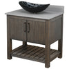 30-inch Bath Vanity with Storm Grey Quartz Counter and Sink - NOBV-30CM-280-G012-8031
