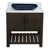 30-inch Bath Vanity with Carrara White Marble Counter and Sink - NOBV-30CM-CAR-19034