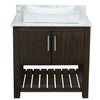 30-inch Bath Vanity with Carrara White Marble Counter and Sink - NOBV-30CM-CAR-01141