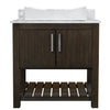 30-inch Bath Vanity with Carrara White Marble Counter and Sink - NOBV-30CM-CAR-01141