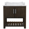 30-inch Bath Vanity with Carrara White Marble Counter and Sink - NOBV-30CM-CAR-01141