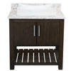 30-inch Bath Vanity with Café Mocha Quartz Counter and Sink - NOBV-30CM-6001-01141