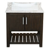 30-inch Bath Vanity with Café Mocha Quartz Counter and Sink - NOBV-30CM-6001-01141