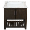 30-inch Bath Vanity with Café Mocha Quartz Counter and Sink - NOBV-30CM-6001-01141