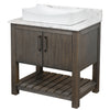 30-inch Bath Vanity with Café Mocha Quartz Counter and Sink - NOBV-30CM-6001-01141