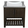 30-inch Bath Vanity with Storm Grey Quartz Counter and Sink - NOBV-30CM-280-01141