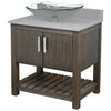 30-inch Bath Vanity with Storm Grey Quartz Counter and Sink - NOBV-30CM-280-317C