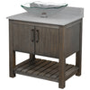 30-inch Bath Vanity with Storm Grey Quartz Counter and Sink - NOBV-30CM-280-317C