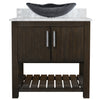 30-inch Bath Vanity with Carrara White Marble Counter and Sink - NOBV-30CM-CAR-317G