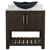 30-inch Bath Vanity with Café Mocha Quartz Counter and Sink - NOBV-30CM-6001-317G