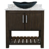 30-inch Bath Vanity with Café Mocha Quartz Counter and Sink - NOBV-30CM-6001-317G