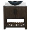 30-inch Bath Vanity with Café Mocha Quartz Counter and Sink - NOBV-30CM-6001-317G