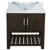 30-inch Bath Vanity with Carrara White Marble Counter and Sink - NOBV-30CM-CAR-324C
