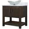 30-inch Bath Vanity with Carrara White Marble Counter and Sink - NOBV-30CM-CAR-324C