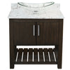 30-inch Bath Vanity with Cafe Mocha Quartz Counter and Sink - NOBV-30CM-6001-324C