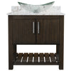 30-inch Bath Vanity with Cafe Mocha Quartz Counter and Sink - NOBV-30CM-6001-324C