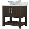 30-inch Bath Vanity with Cafe Mocha Quartz Counter and Sink - NOBV-30CM-6001-324C