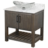 30-inch Bath Vanity with Cafe Mocha Quartz Counter and Sink - NOBV-30CM-6001-324C