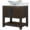 30-inch Bath Vanity with Cafe Mocha Quartz Counter and Sink - NOBV-30CM-6001-324C