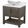 30-inch Bath Vanity with Cafe Mocha Quartz Counter and Sink - NOBV-30CM-6001-324C