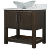 30-inch Bath Vanity with Cafe Mocha Quartz Counter and Sink - NOBV-30CM-6001-324C