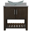 30-inch Bath Vanity with Storm Grey Quartz Counter and Sink - NOBV-30CM-280-324C