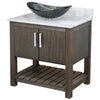 30-inch Bath Vanity with Carrara White Marble Counter and Sink - NOBV-30CM-CAR-324G